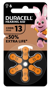 DURACELL EASY TAB 13 ARANCIO BATTERIA PER APPARECCHIO ACUSTICO 6 PEZZI - Dolomiti e Natura