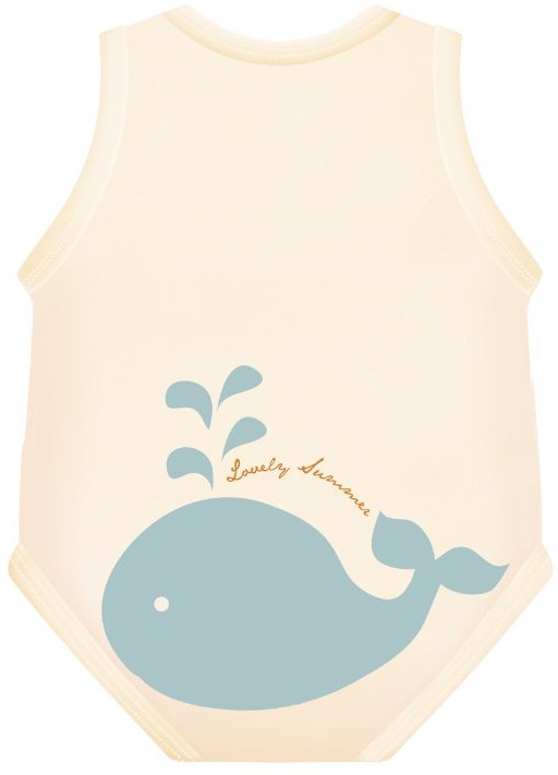 BODY 0-36M BIO COTTON SUMMER BALENA - Dolomiti e Natura