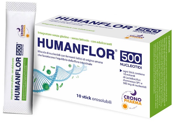 HUMANFLOR 500 NUCLEOTIDI 10 STICK OROSOLUBILI DA 1,5 G - Dolomiti e Natura