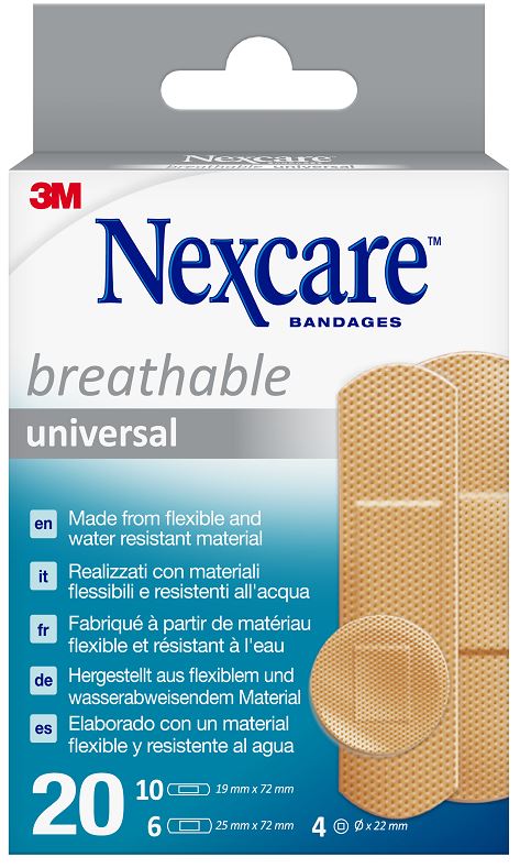 CEROTTO NEXCARE BREATHABLE UNIVERSAL MISURE ASSORTITE 20 PEZZI - Dolomiti e Natura