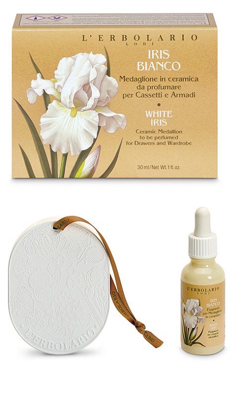 IRIS BIANCO MEDAGLIONE CERAMICA PROFUMATO CASSETTI ARMADI - Dolomiti e Natura