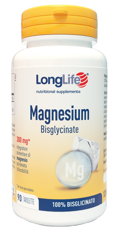 LONGLIFE MAGNESIUM BISGLYCINATE 90 TAVOLETTE SENZA GLUTINE - Dolomiti e Natura